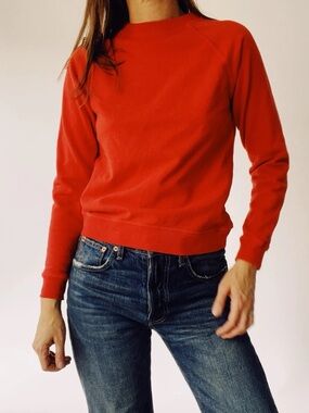 Classic Red Crewneck Sweatshirt for Women size XS